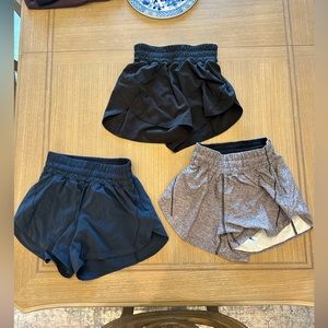 3 Pair Lululemon Track That 3in Size 2